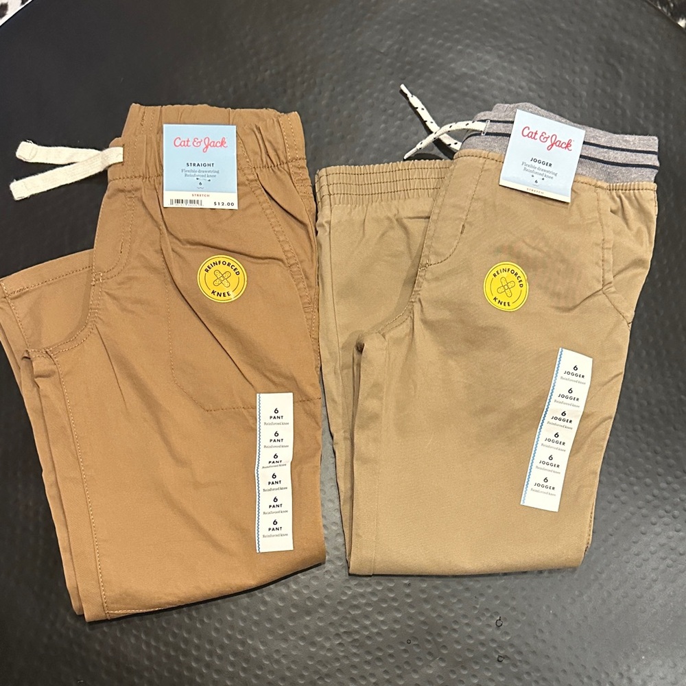 Cat & Jack Kids' Brown and Tan Joggers